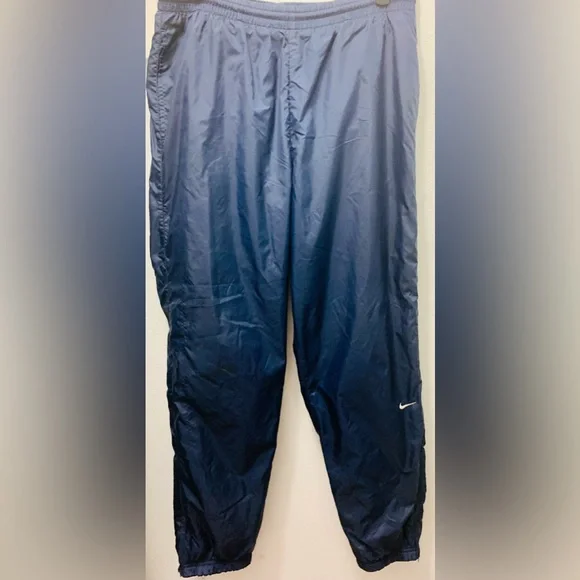 パンツ 90s Nike side full zip tech nylon pants Vintage Nike Track Pants Mens XL Jet Black Nylon Sweatpants